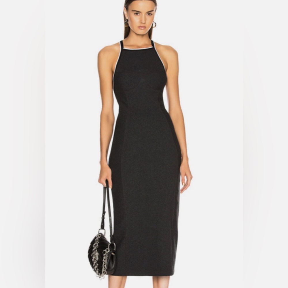rag & bone Black Knit Midi Dress